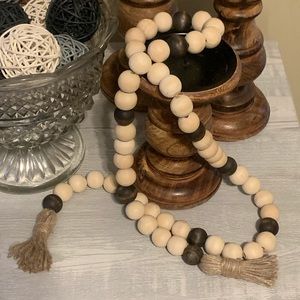 Farmhouse Wood Beaded Garland